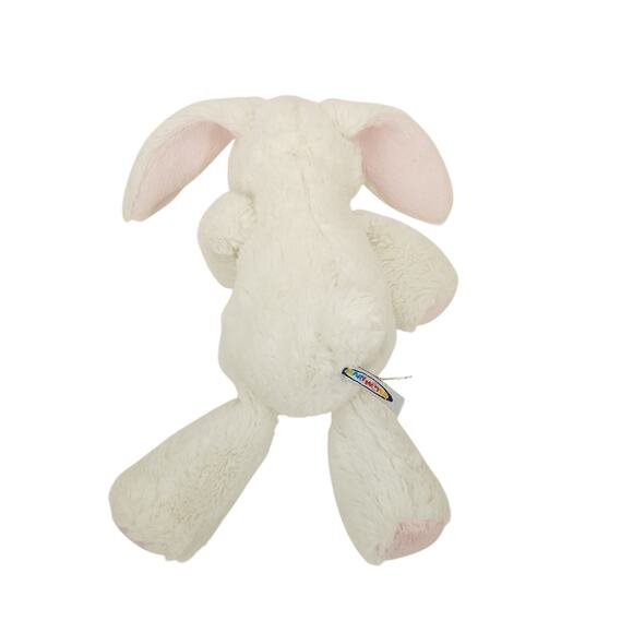 Mary Meyer White Rabbit Bunny Plush Pink Nose Ears Stuffed Animal Toy Floppy - Picture 2 of 7
